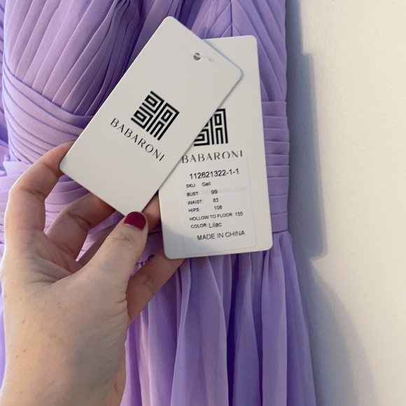 Lilac long bridesmaid dress - Picture 2 of 7